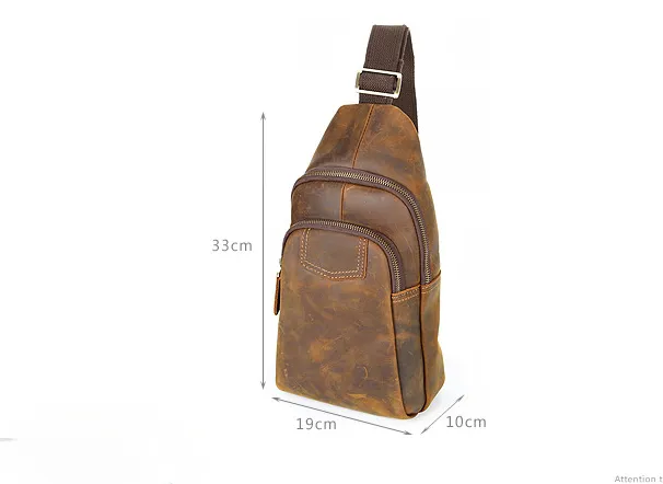 Retro Handmade Leather Chest Bag C8052