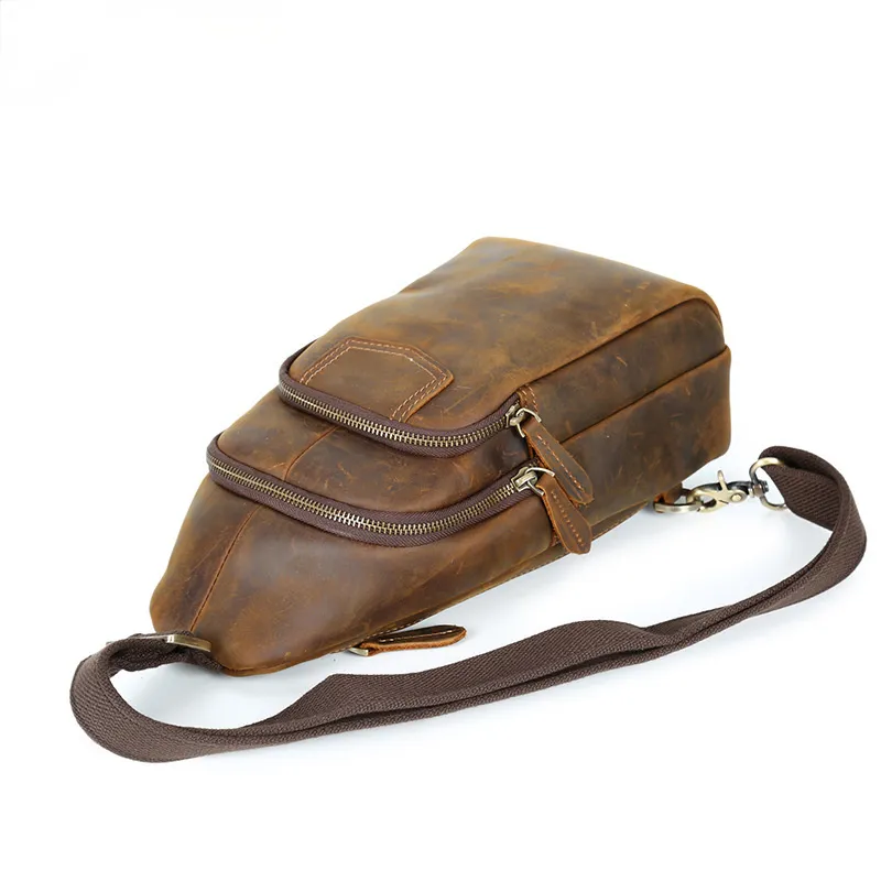 Retro Handmade Leather Chest Bag C8052