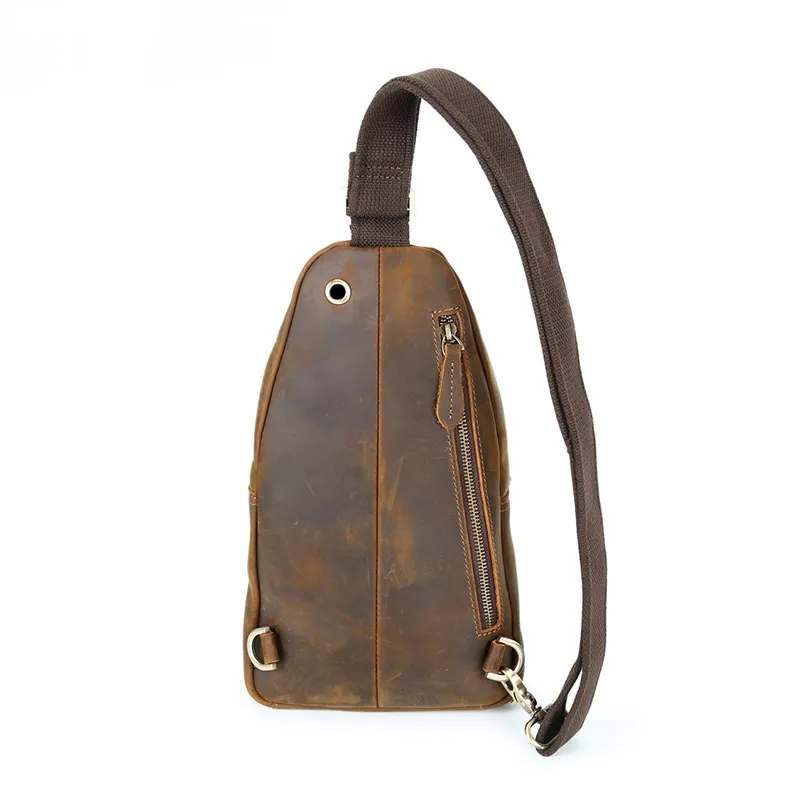 Retro Handmade Leather Chest Bag C8052