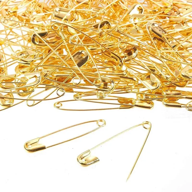 Safety Pins Metal 55mm 50pcs - Gold