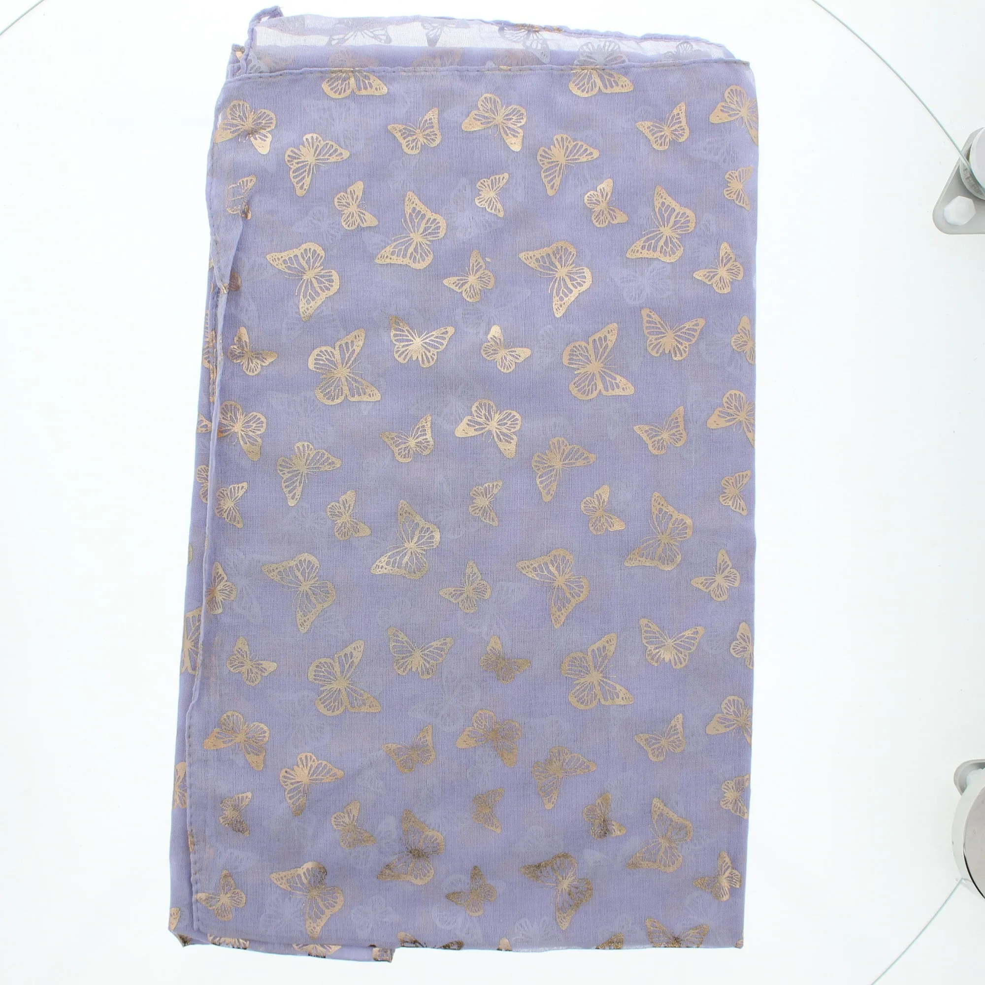 Scarf with Mini Gold Foil Butterflies