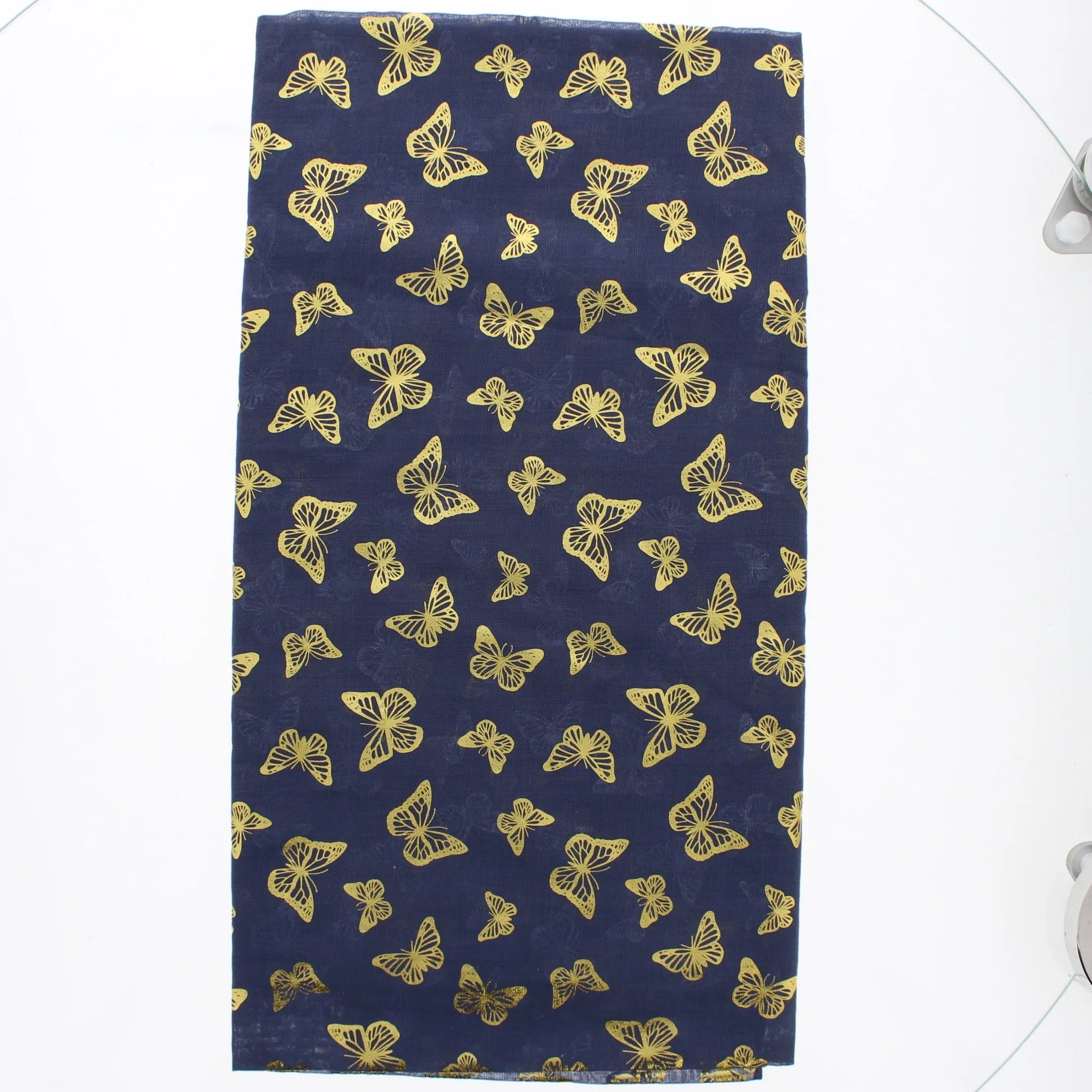 Scarf with Mini Gold Foil Butterflies