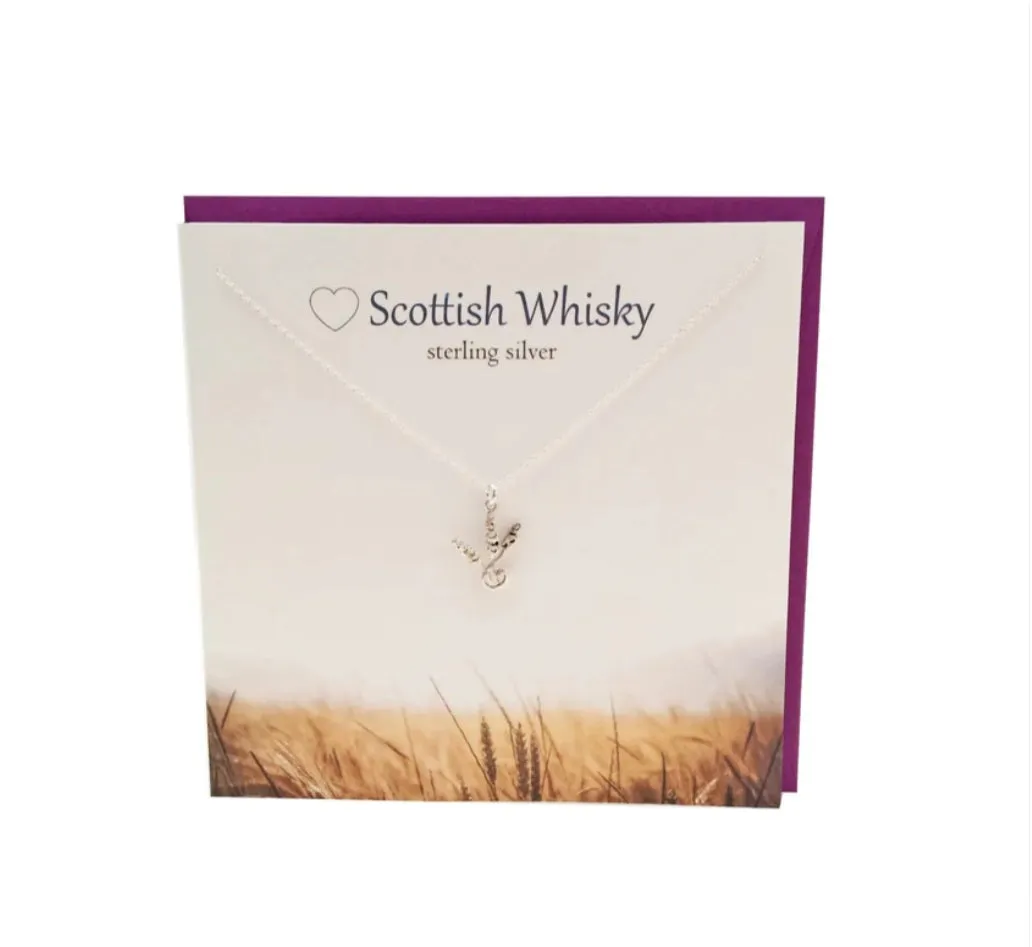 Scottish Whisky Sterling Silver Necklace