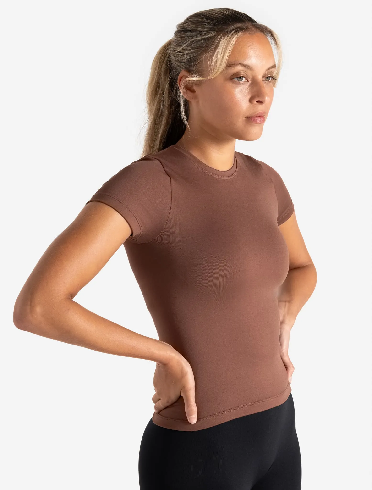 Sculpt Seamless T-Shirt - Cocoa Brown