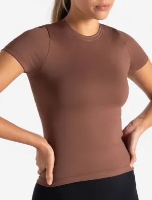 Sculpt Seamless T-Shirt - Cocoa Brown