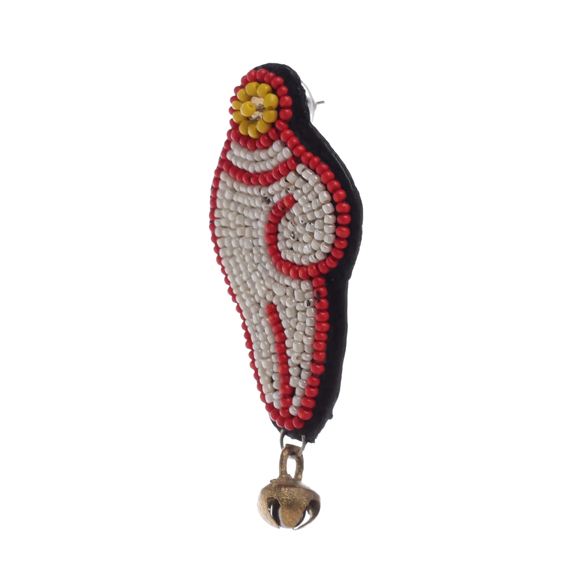 Shankh Red Earring