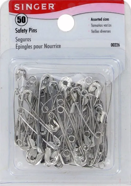 SINGER - Assorted Safety Pins Multisize - 50 Pins