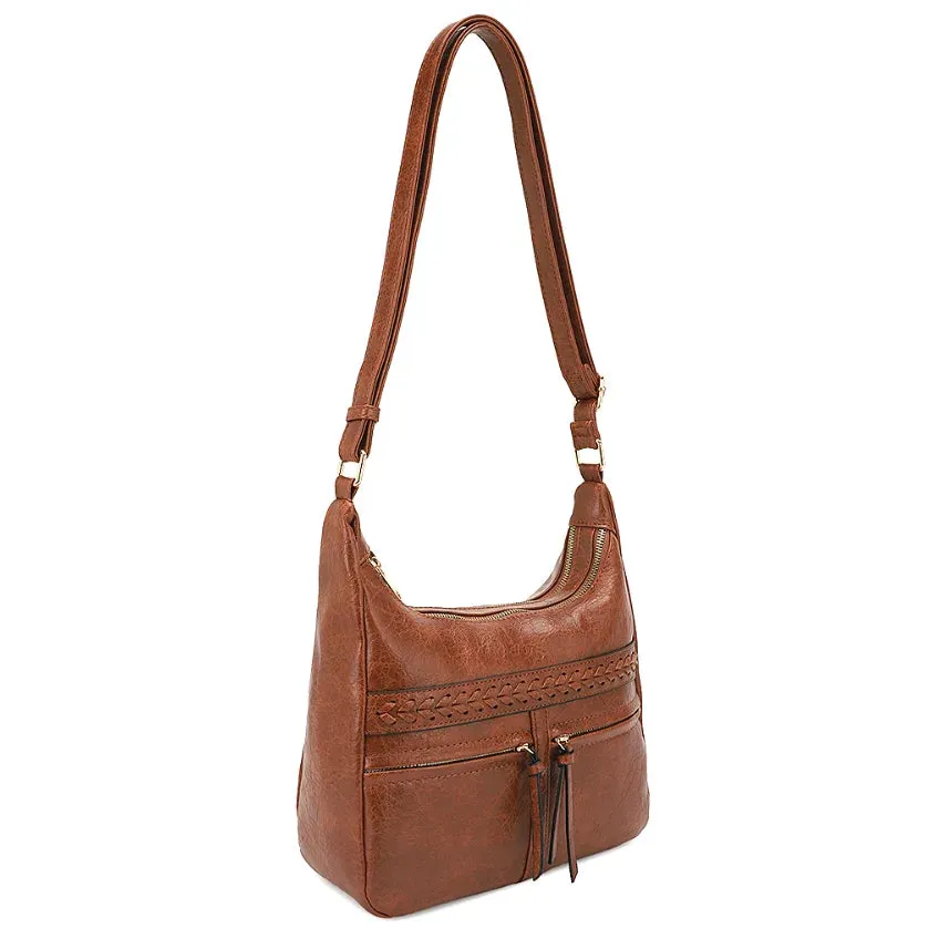 Smooth Zipper Crossbody Bag