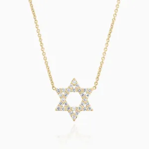 Star of David Necklace with Diamonds