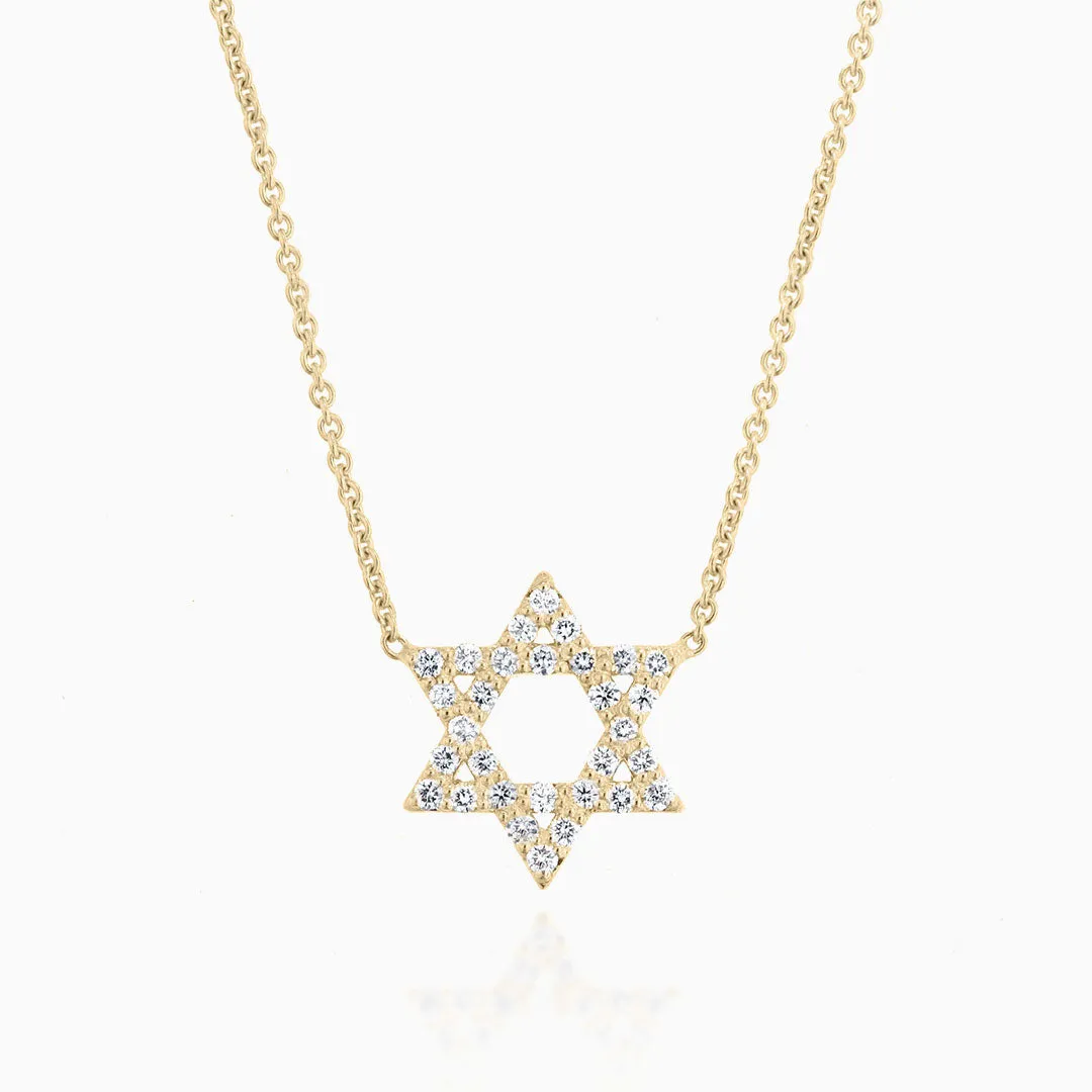 Star of David Necklace with Diamonds