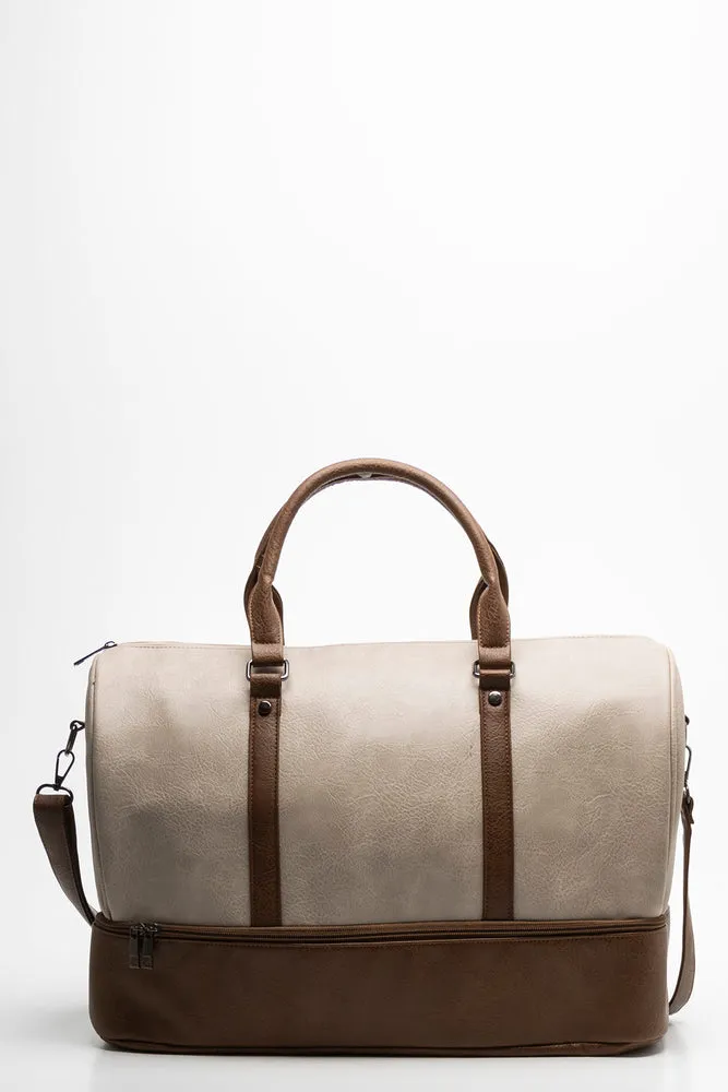 Stone Compartmental Weekender Bag