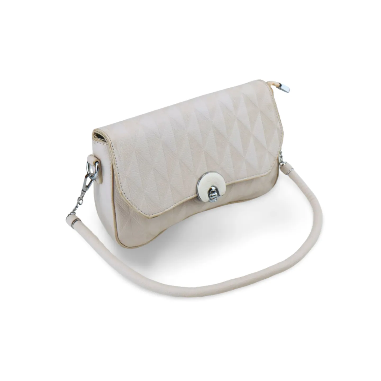 Stylish Quilted Crossbody Bag with Chain and Strap Detail