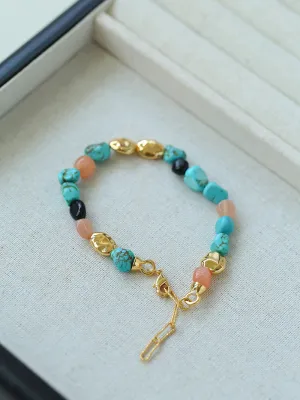 Summer Vacation Vibes Turquoise Beaded Bracelet