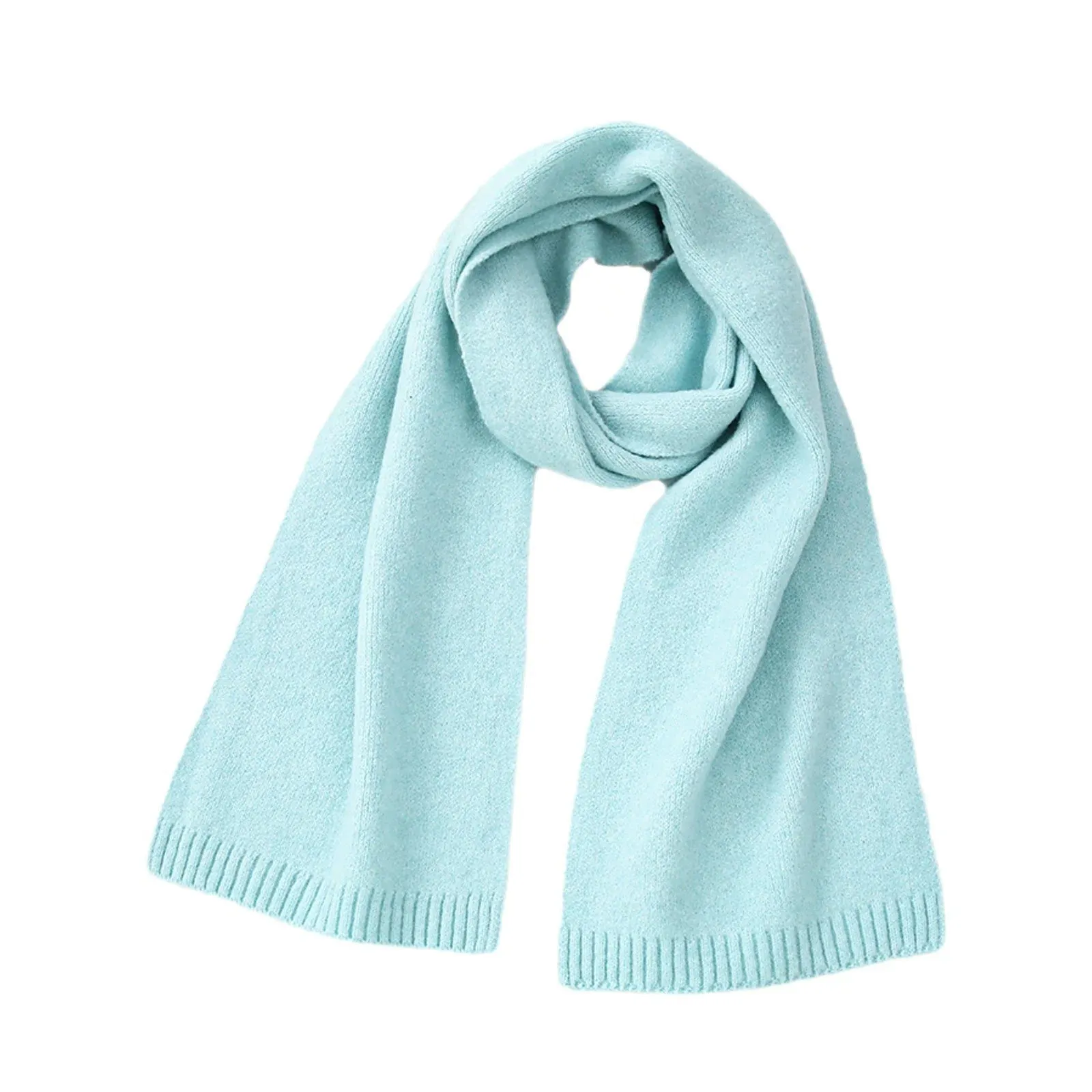 Temperament Wool Blend Solid Knitted Minimalist Imitation Cashmere Scarf