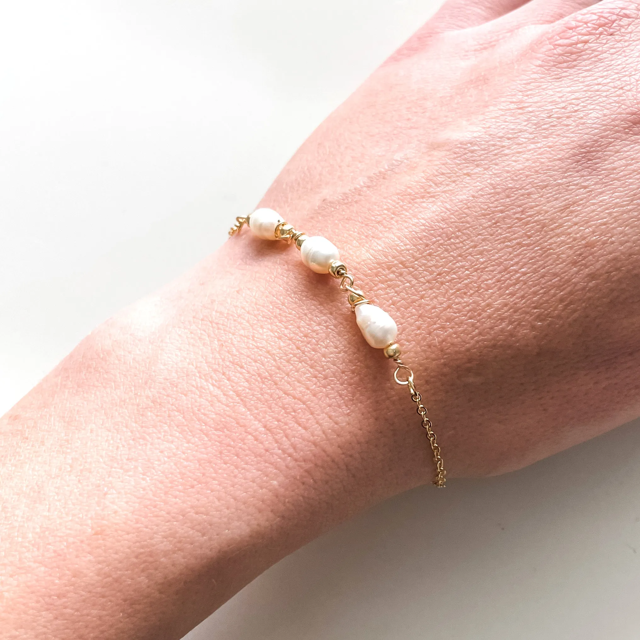 Three Pearl Bracelet