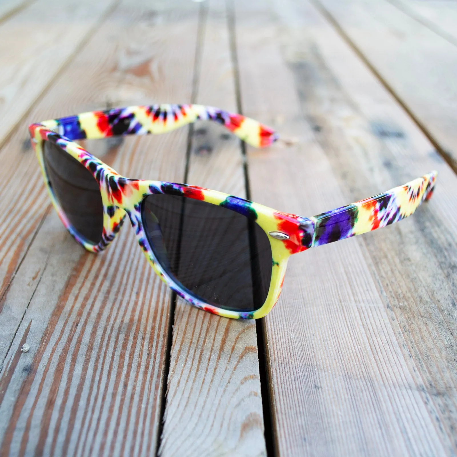 Trippy Tie Dye Wayfarer Style Sunglasses