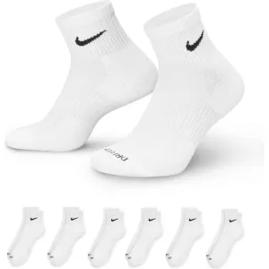 Unisex Everyday Plus Cushioned Training Ankle Socks (6 Pairs) - White